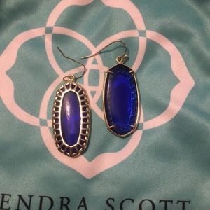 Kendra Scott reversible cobalt earrings